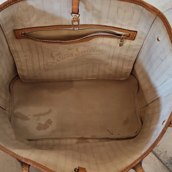 SOLD Louis Vuitton Neverfull MM Damier Azure - Picture 11 of 15